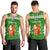 Hawaii Christmas Men Tank Top Santa Claus Surfing Simple Style - Green LT8 - Polynesian Pride