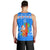 (Custom Personalised) Hawaii Christmas Men Tank Top Santa Claus Surfing Simple Style - Blue LT8 - Polynesian Pride