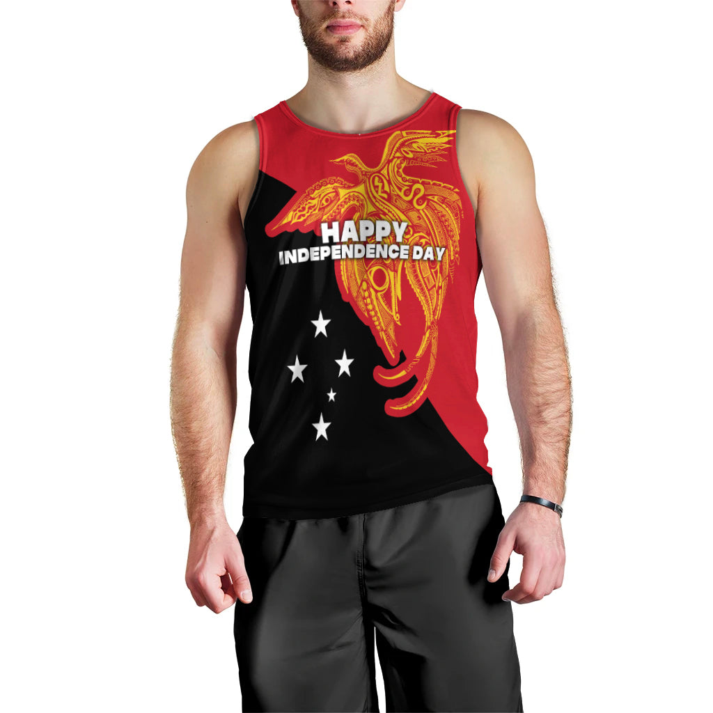 Papua New Guinea Men Tank Top Independence Day Flag Style LT16 - Polynesian Pride