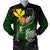 Hawaii Turtle Plumeria Polynesian Bomber Jacket - Luck Style - AH Green Unisex - Polynesian Pride