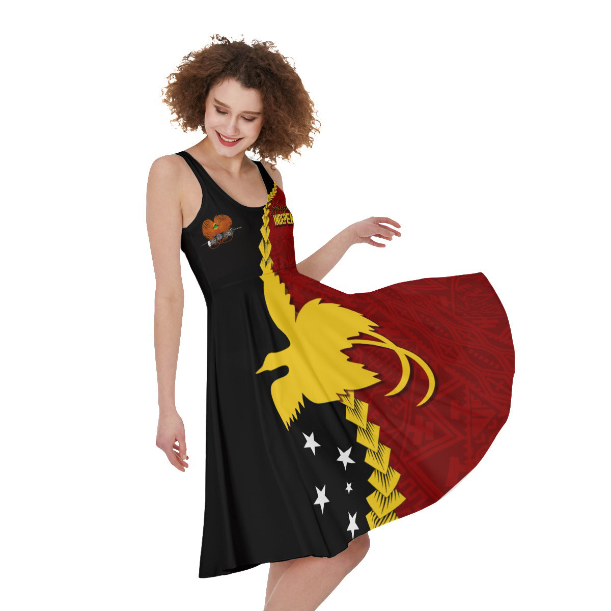 Papua New Guinea Women's Dress 49th Independence Anniversary - Motu Revareva LT7 Women Red - Polynesian Pride