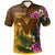 Hawaii Custom Polo Shirt Mililani Trojan High School Hawaiian Tropical Flowers Polo Shirt LT10 Brown - Polynesian Pride