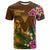 Hawaii Custom T Shirt Mililani Trojan High School Hawaiian Tropical Flowers T Shirt LT10 Brown - Polynesian Pride