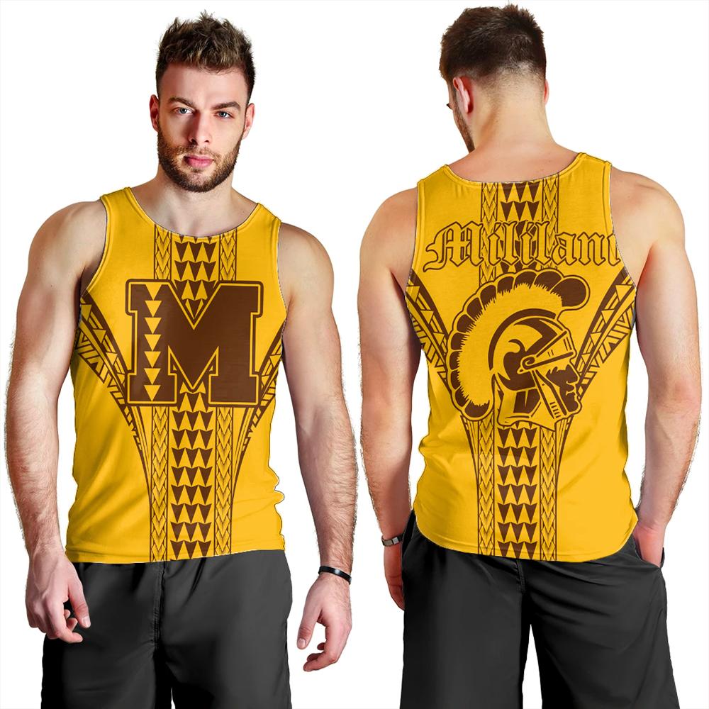 Hawaii Men's Tank Top - Mililani High Tank Top AH Gold - Polynesian Pride