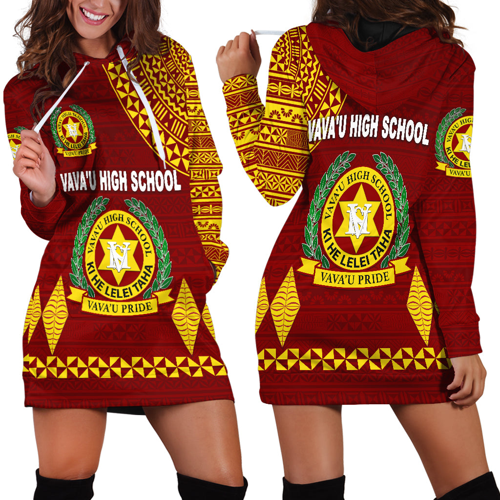 Tonga Vava'u High School Hoodie Dress Simple Style - Maroon LT8 Maroon - Polynesian Pride