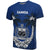 Samoa Polynesian T Shirts Samoa Coat Of Arms Coconut Tree (Blue) A02 Unisex Blue - Polynesian Pride