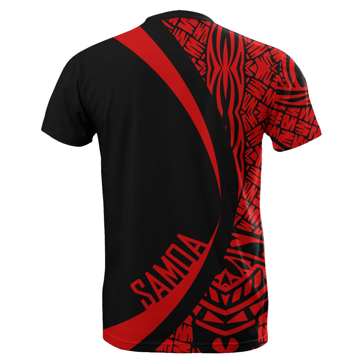 Samoa Red Polynesian T Shirt Circle Style - Polynesian Pride