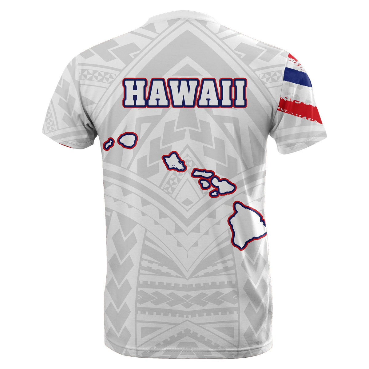 Hawaii Flag Polynesian – T-Shirt – White - Polynesian Pride