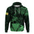 Hawaiian King Kanaka Map Polynesian Molokai Hoodie Green Hala Style - Polynesian Pride