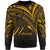 Nauru Sweatshirt - Cross Style Gold Color Unisex Black - Polynesian Pride