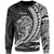 Nauru Sweatshirt - Wings Style White Color Unisex Black - Polynesian Pride