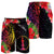 New Caledonia Men's Shorts - Tropical Hippie Style Black - Polynesian Pride