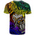 Niue Custom T Shirt Rainbow Polynesian Pattern - Polynesian Pride