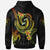 Niue Custom Hoodie Reggae Plumeria Flowers with Spiral Patterns - Polynesian Pride