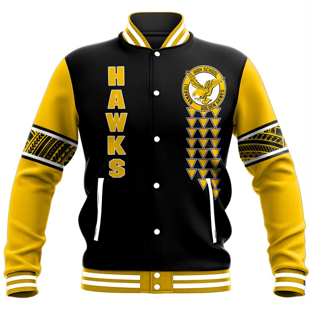 (Personalized) Hawaii Baseball Jacket - Nanakuli High Custom Your Class Baseball Jacket - AH Unisex Black - Polynesian Pride