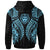 Nauru Zip up Hoodie Polynesian Lion Head Neon Style - Polynesian Pride