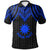 Nauru Custom Polo Shirt Polynesian Armor Style Blue Unisex Blue - Polynesian Pride