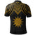 Nauru Polo Shirt Polynesian Armor Style Gold - Polynesian Pride