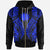 Nauru Zip up Hoodie Polynesian Lion Head Blue Style Unisex Blue - Polynesian Pride