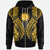 Nauru Zip up Hoodie Polynesian Lion Head Gold Style Unisex Gold - Polynesian Pride