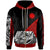 Nauru Custom Zip Hoodie Polynesian Diagonal Pattern Red Unisex Red - Polynesian Pride