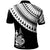 New Caledonia Custom Polo Shirt Ginger Lei Pattern White - Polynesian Pride