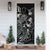 New Caledonia Door Cover Turtle Hibiscus Black - Polynesian Pride