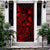 New Caledonia Door Cover Turtle Hibiscus Red Red - Polynesian Pride