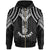 New Caledonia Custom Zip up Hoodie Polynesian Armor Style Black Unisex Black - Polynesian Pride