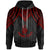 New Caledonia Custom Hoodie Polynesian Armor Style Red Unisex Red - Polynesian Pride