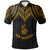 New Caledonia Polo Shirt Polynesian Armor Style Gold Unisex Gold - Polynesian Pride