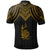 New Caledonia Polo Shirt Polynesian Armor Style Gold - Polynesian Pride