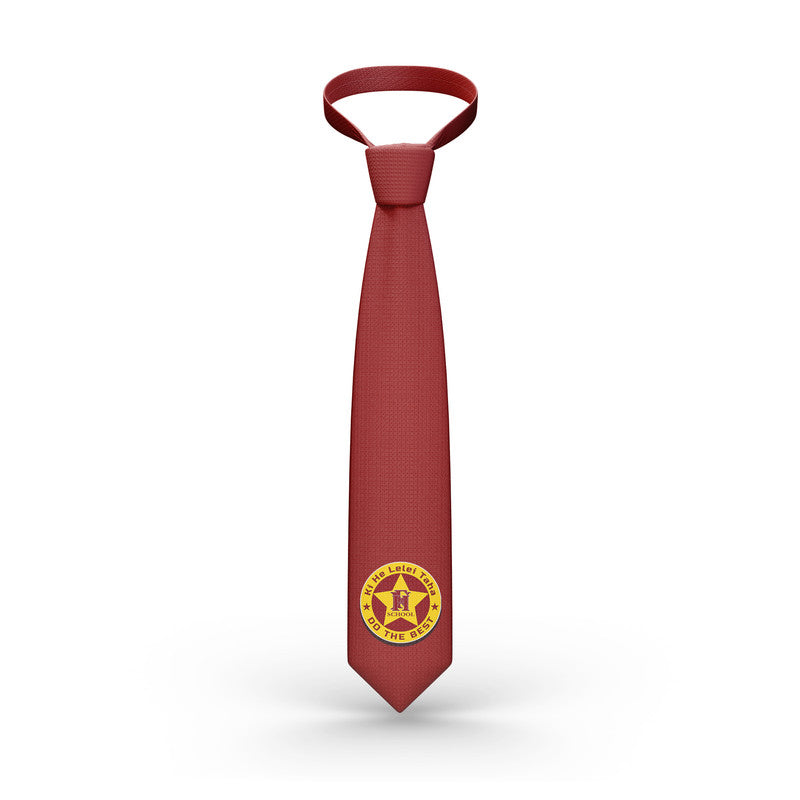 Tonga Niuafo'ou High School Necktie Simple Style - Maroon LT8 - Polynesian Pride