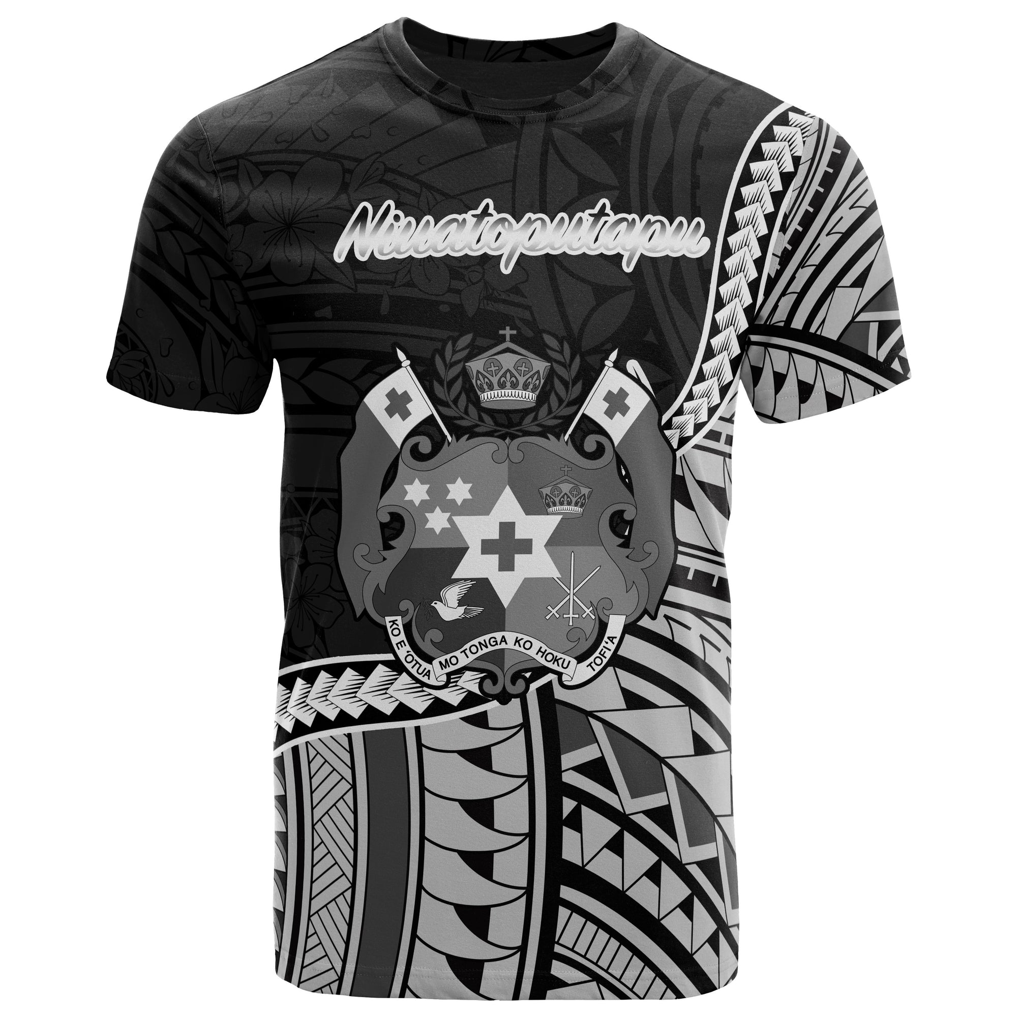 Tonga T Shirt Niuatoputapu Polynesian Patterns Unisex Black - Polynesian Pride