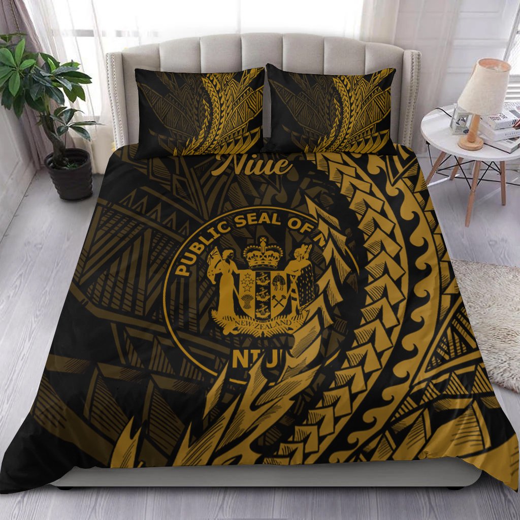 Niue Bedding Set - Wings Style Black - Polynesian Pride