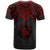 Niue Custom T Shirt Polynesian Armor Style Red - Polynesian Pride