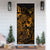 Niue Door Cover Turtle Hibiscus Gold - Polynesian Pride