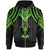 Niue Zip up Hoodie Polynesian Armor Style Green Unisex Green - Polynesian Pride