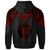 Niue Zip up Hoodie Polynesian Armor Style Red - Polynesian Pride