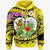 Niue Hoodie The Love of Blue Crowned Lory Unisex Yellow - Polynesian Pride