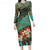 Polynesia Vintage Tribal Tapa Long Sleeve Dress Long Dress Green - Polynesian Pride