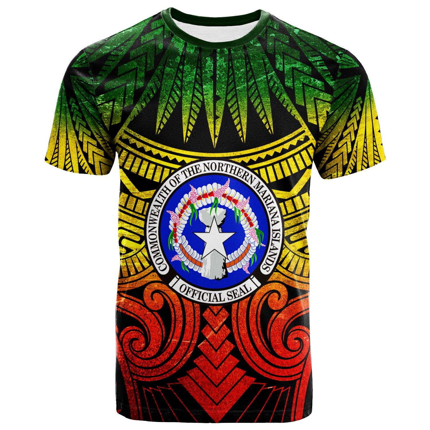 Northern Mariana Islands T Shirt Reggae Classic Vignette Style Unisex Art - Polynesian Pride