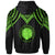 Northern Mariana Islands Custom Zip up Hoodie Polynesian Armor Style Green - Polynesian Pride