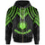 Northern Mariana Islands Zip up Hoodie Polynesian Armor Style Green Unisex Green - Polynesian Pride