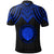 Northern Mariana Islands Custom Polo Shirt Polynesian Armor Style Blue - Polynesian Pride