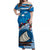 Custom Polynesian Matching Hawaiian Shirt and Dress Fijian Drua Mix Tagimaucia Flower Blue Style LT14 - Polynesian Pride