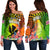 Happy Hawaii Fathers Day Off Shoulder Sweater Hawaiian Tribal Kanaka Maoli Hibiscus LT14 Women Reggae - Polynesian Pride