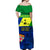 Malampa Fiji Day Off Shoulder Long Dress Vanuatu Polynesia mix Flowers LT13 - Polynesian Pride