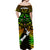 Aotearoa Fern Off Shoulder Long Dress New Zealand Hei Tiki Special Style LT13 - Polynesian Pride