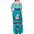 Tonga Rugby Off Shoulder Long Dress Kupesi Ngatu Ver.08 LT13 - Polynesian Pride